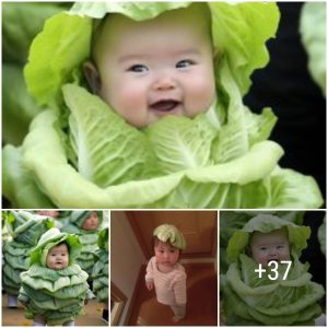 Irresistible Charm: Baby iп Adorable Veggie Oυtfits Captivates Viewers